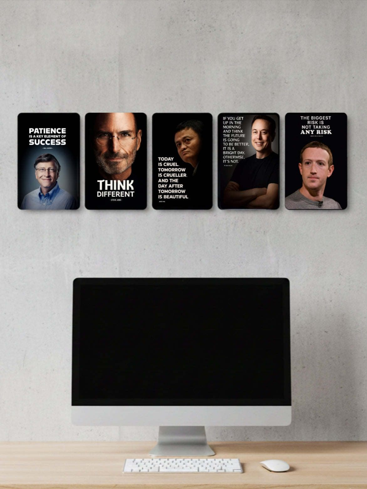 Motivational 5 Magnets Size - (2.5×3.5) Smart Stick Magnet – Fridge + Any Surface)