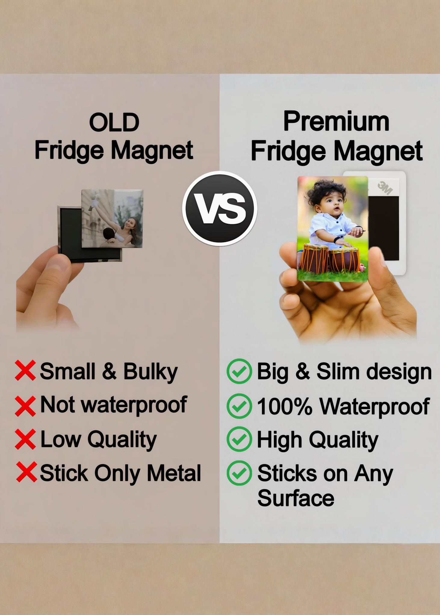 Custom Photo 2in1 Magnet Smart Stick Magnet – Fridge + Any Surface)